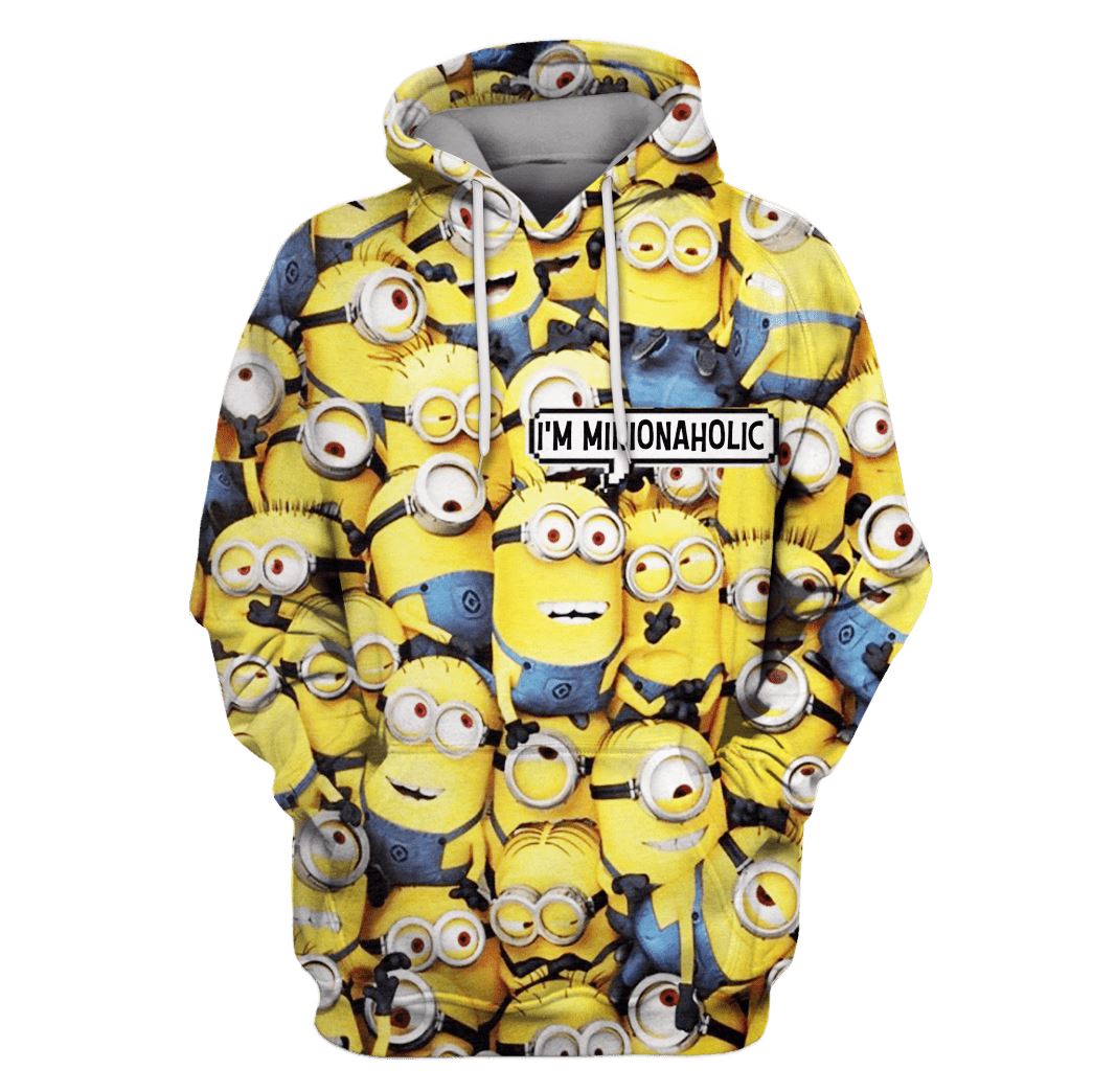 I AM MINIONAHOLIC Hoodies - T-Shirts - Zip Hoodies Apparel MV100200 3D Custom Fleece Hoodies Hoodie S 