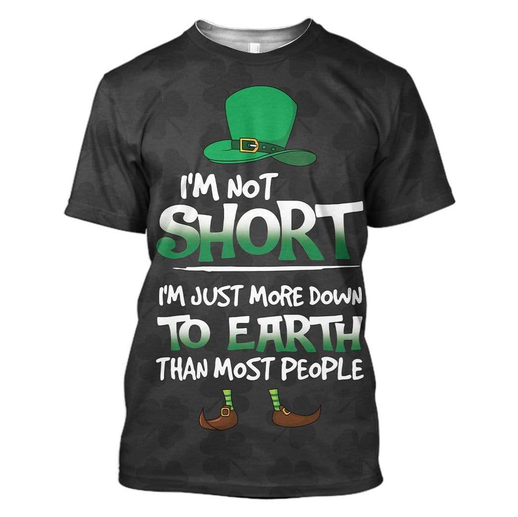 I Am Not Short Custom T-Shirts Hoodies Apparel HD-TA1501201 3D Custom Fleece Hoodies T-Shirt S 