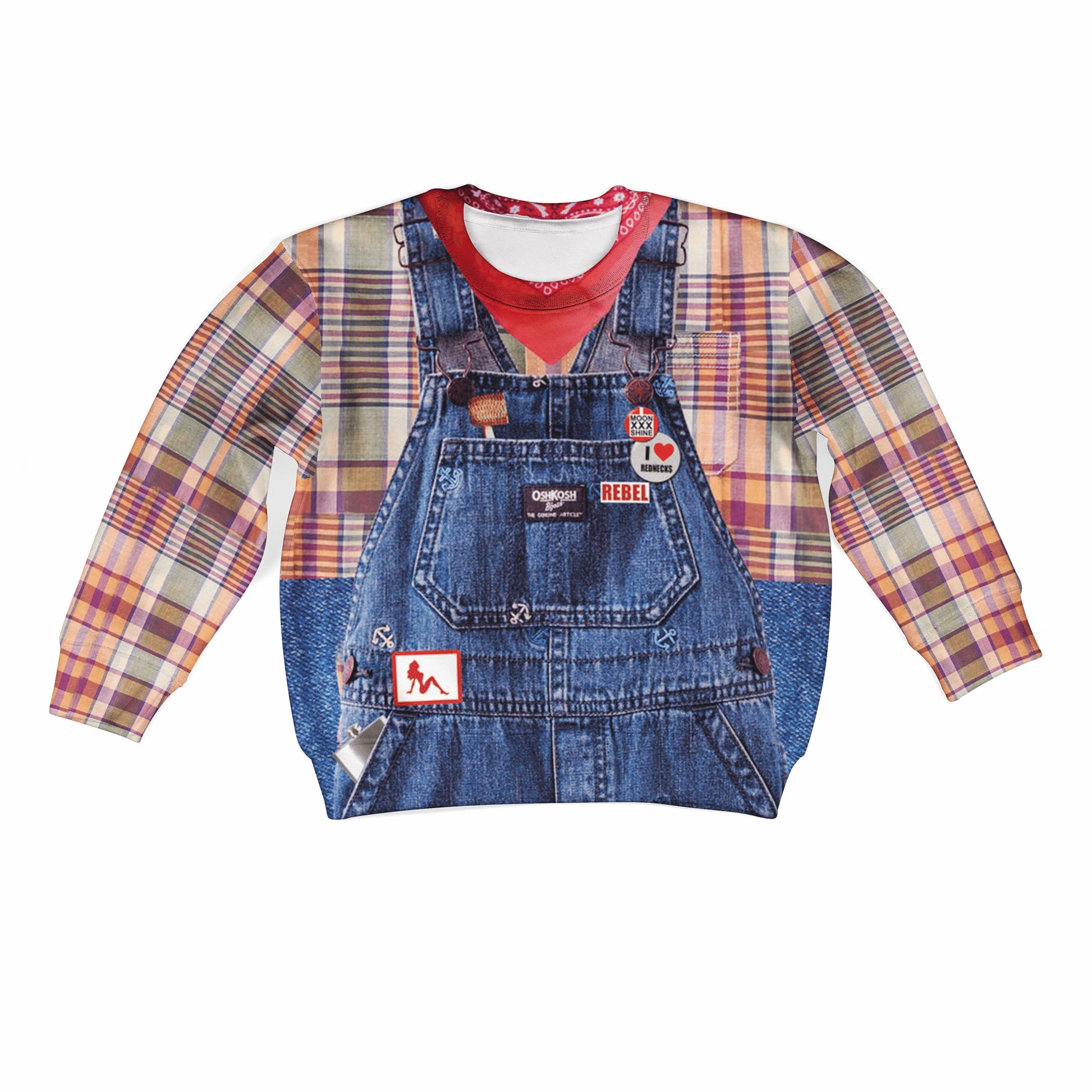 I love rednecks Kid Custom Hoodies T-shirt Apparel HD-JOB110105K kid 3D apparel Kid Sweatshirt S/6-8 