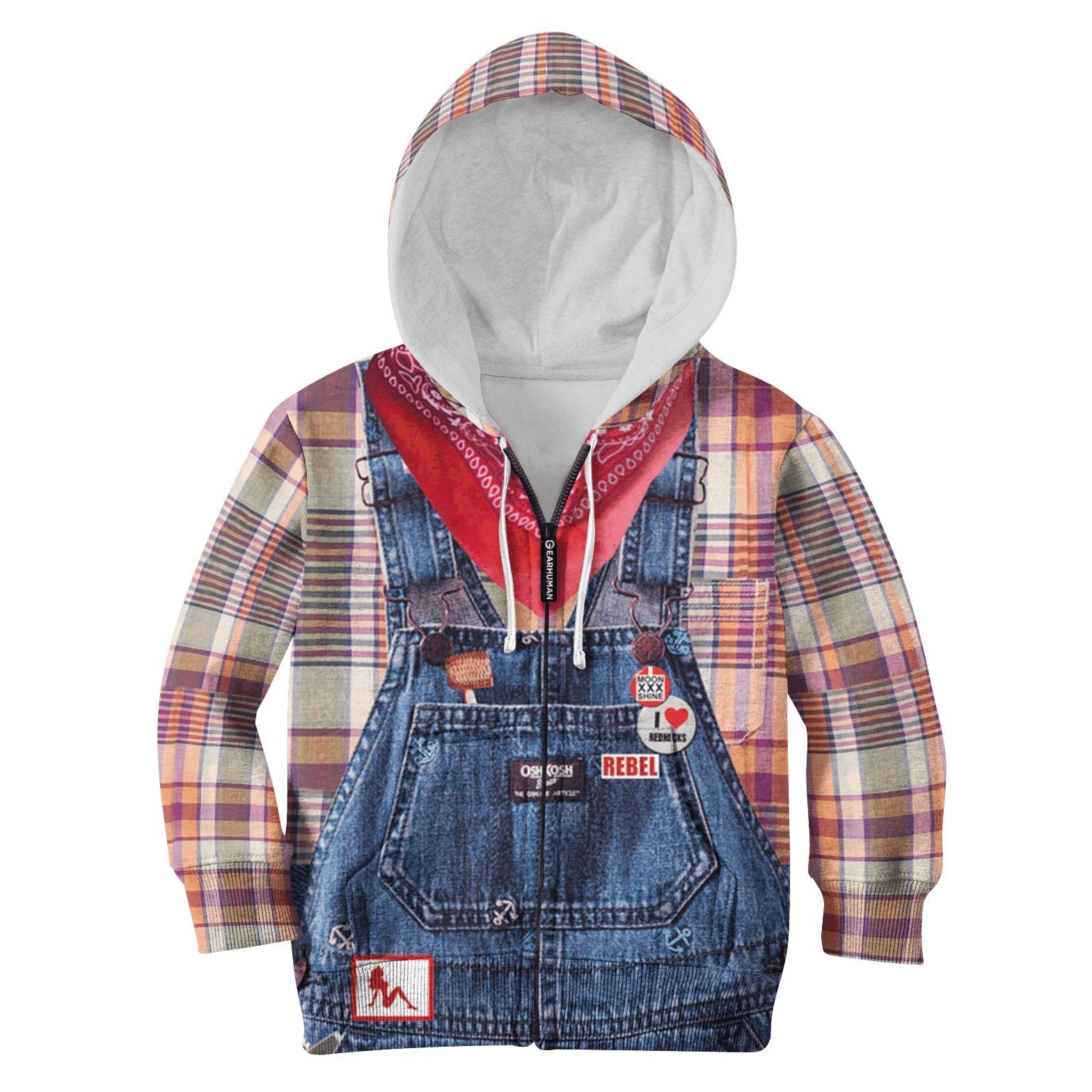 I love rednecks Kid Custom Hoodies T-shirt Apparel HD-JOB110105K kid 3D apparel Kid Zip Hoodie S/6-8 
