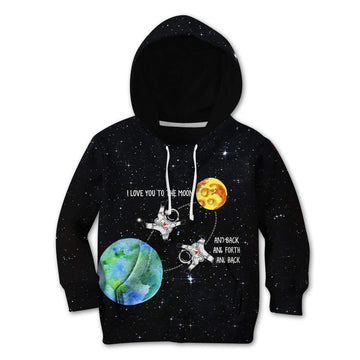 Gearhumans I love you to the moon and back and forth and back Custom Hoodies T-shirt Apparel