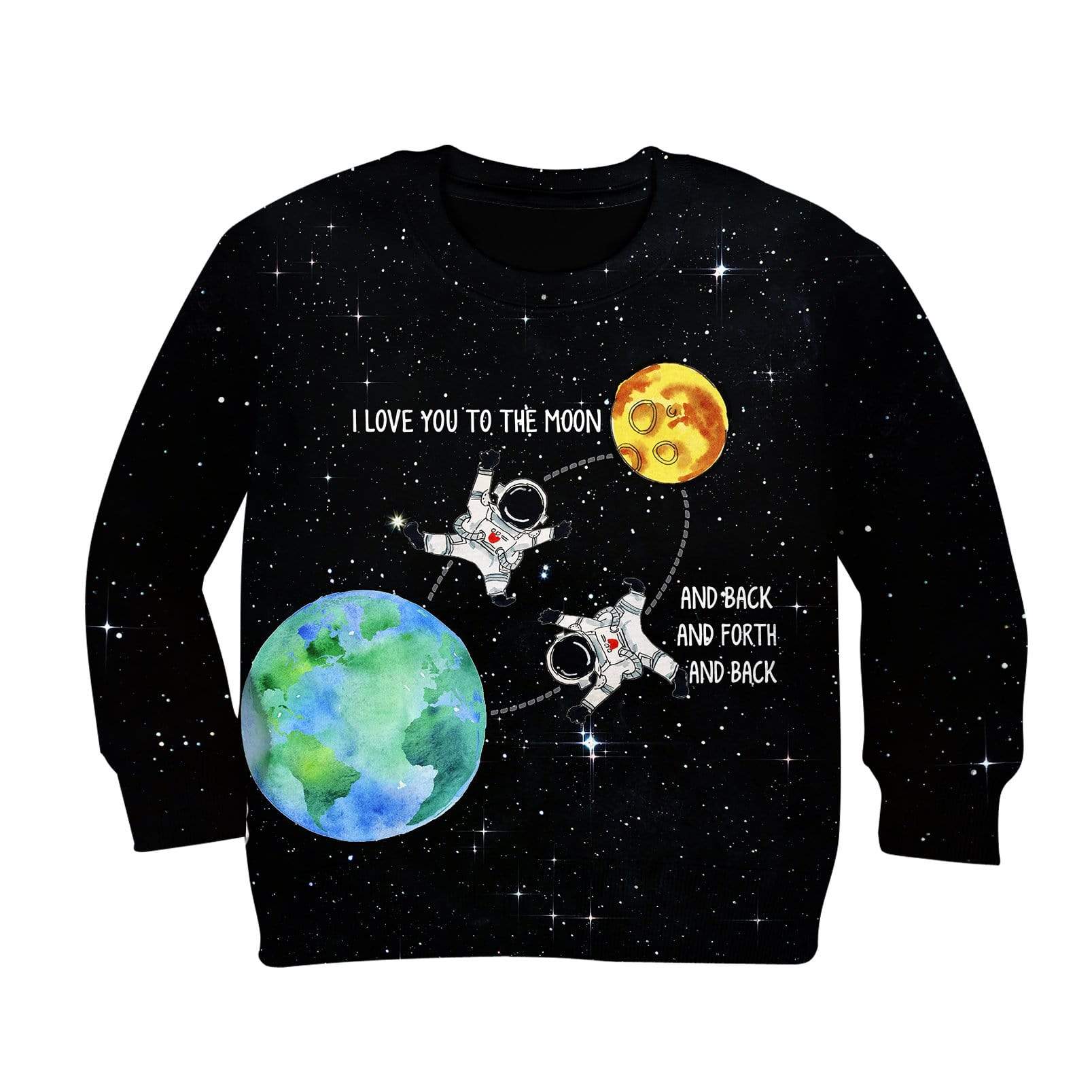 I love you to the moon and back and forth and back Custom Hoodies T-shirt Apparel HD-GH1106105K kid 3D apparel Kid Sweatshirt S/6-8 