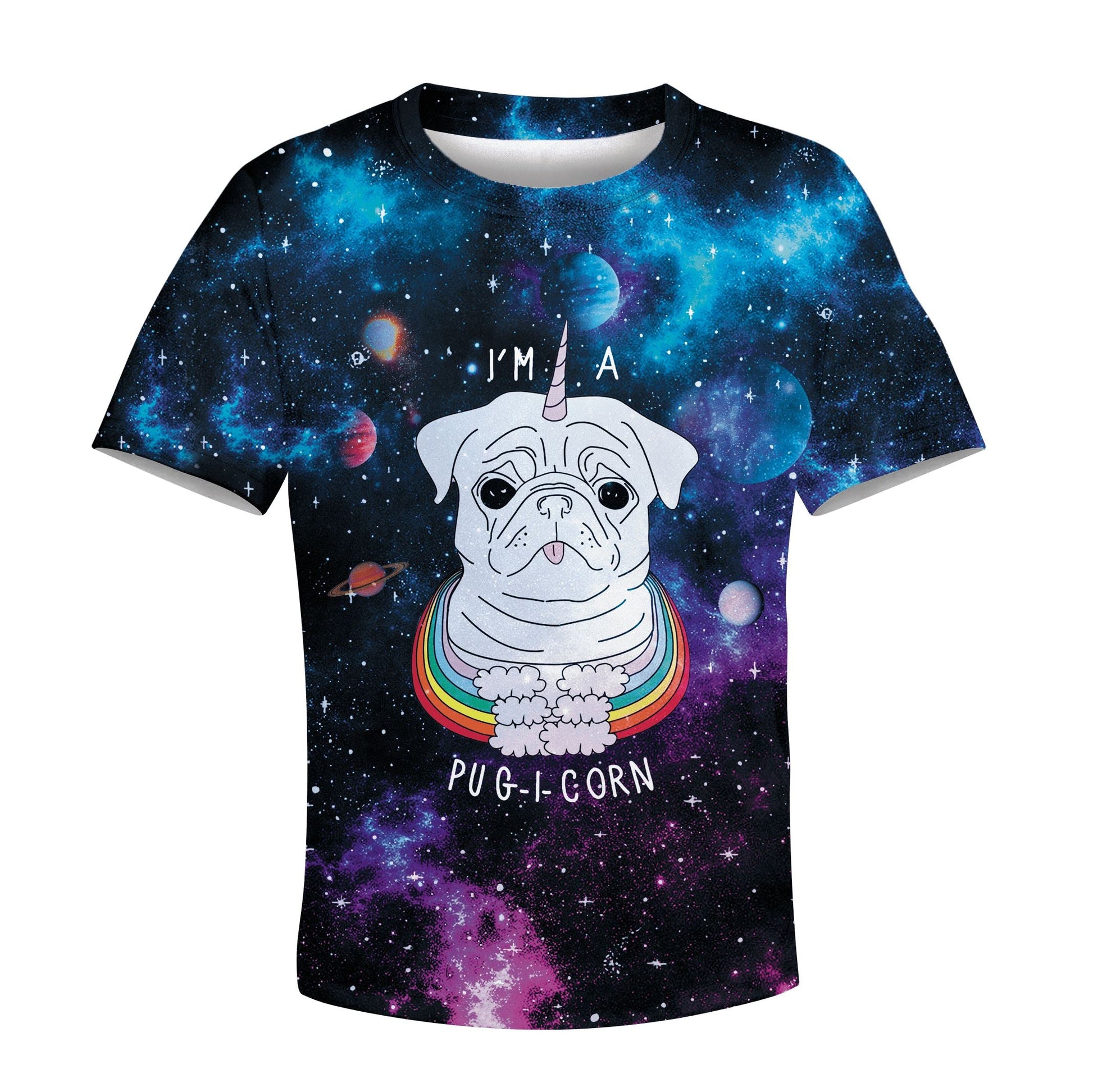 I'm A Pugicorn Custom Hoodies T-shirt Apparel HD-UNI110135K kid 3D apparel Kid T-Shirt XS 