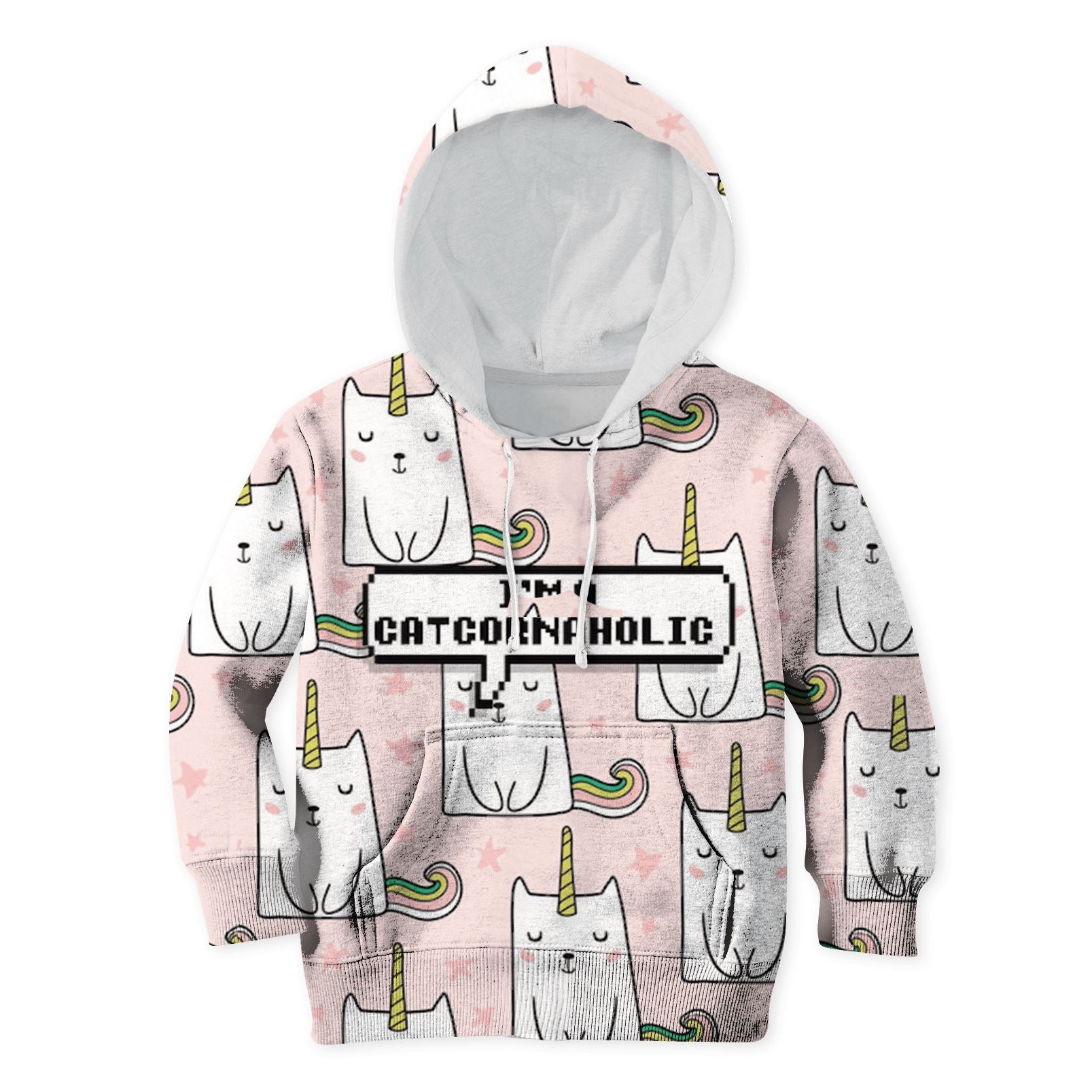 I'm Catcornaholic Custom Hoodies T-shirt Apparel HD-UNI110151K kid 3D apparel Kid Hoodie S/6-8 