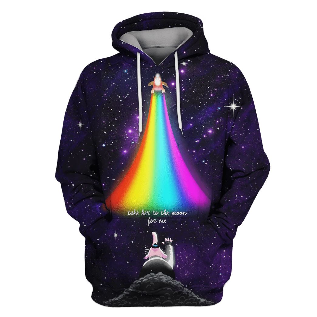 Inside Out Take her to the moon for me Custom T-shirt - Hoodies Apparel HD-MV110603 3D Custom Fleece Hoodies Hoodie S 