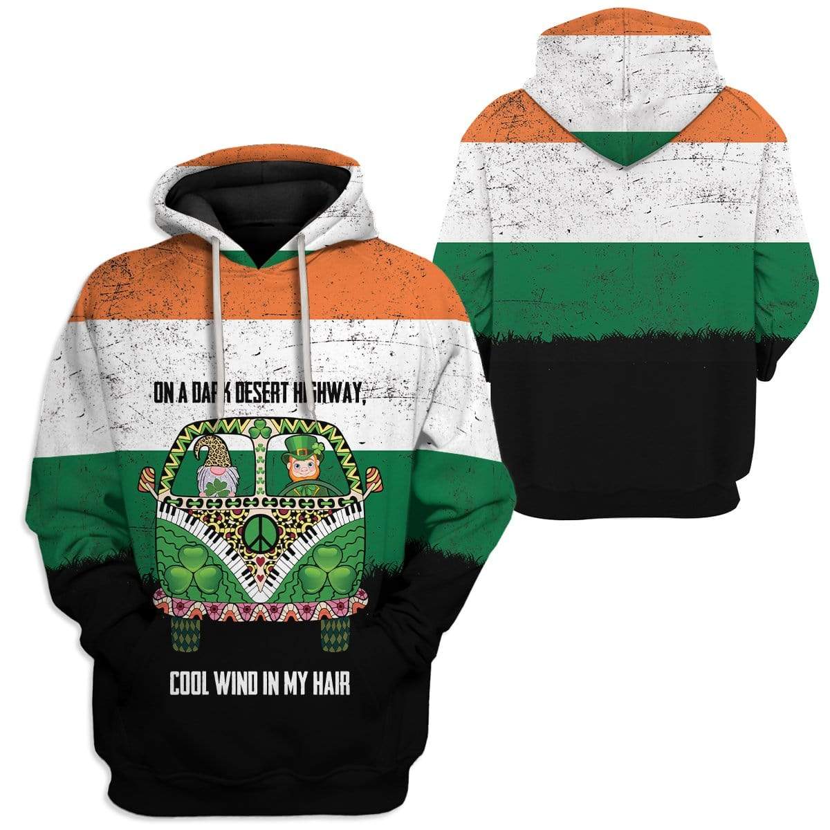 Irish On A Dark Desert Highway Custom T-Shirts Hoodies Apparel HD-TA0302205 3D Custom Fleece Hoodies 