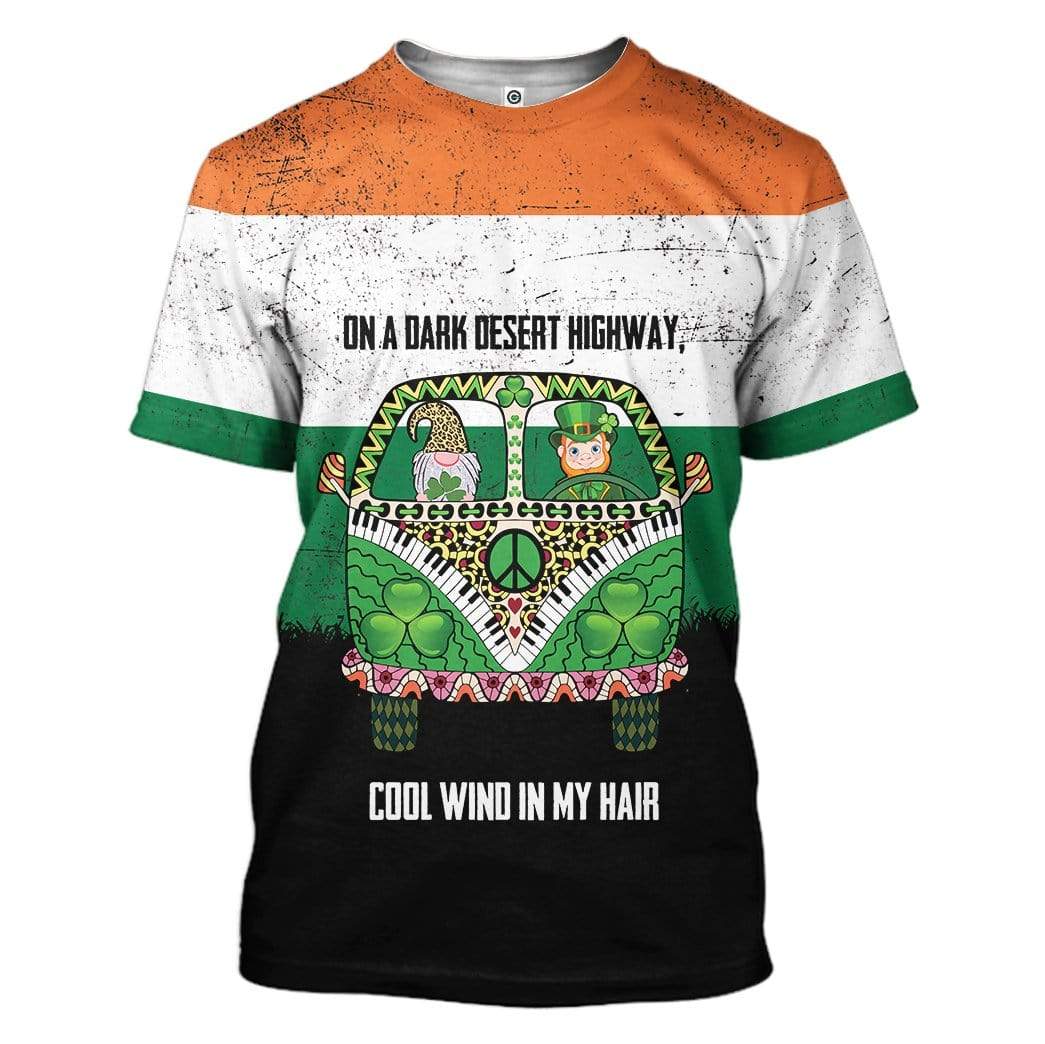 Irish On A Dark Desert Highway Custom T-Shirts Hoodies Apparel HD-TA0302205 3D Custom Fleece Hoodies T-Shirt S 