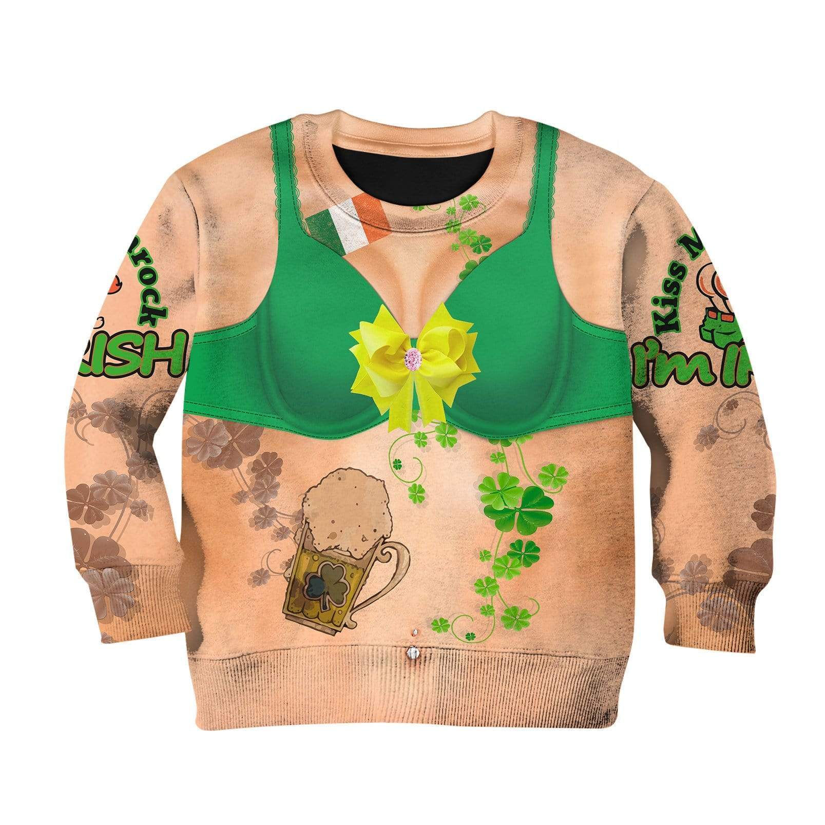IRISH ST. PATRICK'S DAY Kid Custom Hoodies T-shirt Apparel HD-GH110673K kid 3D apparel Kid Sweatshirt S/6-8 