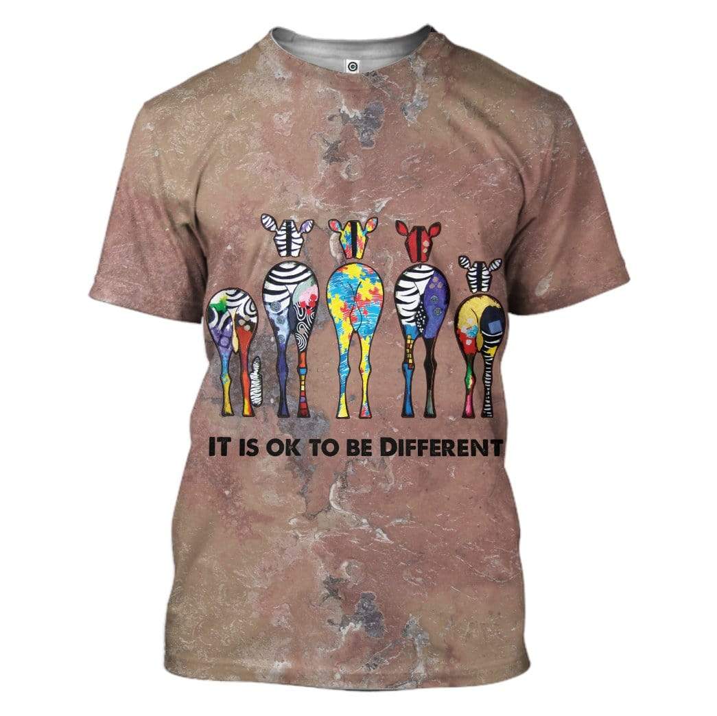 It Is Ok To Be Different Custom T-Shirts Hoodies Apparel HD-QM0301201 3D Custom Fleece Hoodies T-Shirt S 