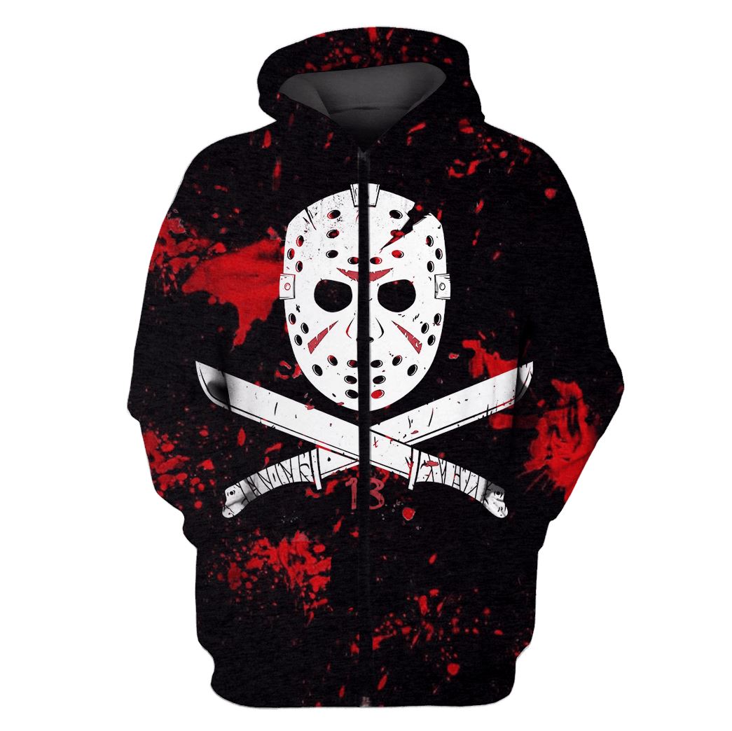 Jason Voorhees Friday the 13th Hoodies - T-Shirts - Zip Hoodies Apparel MV110205 3D Custom Fleece Hoodies 