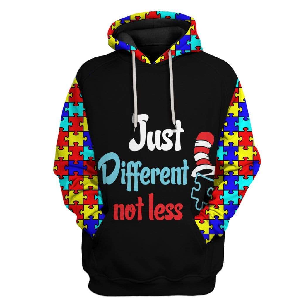 Just Different Not Less Autism Awareness Custom T-Shirts Hoodies Apparel HD-TA3101205 3D Custom Fleece Hoodies Hoodie S 