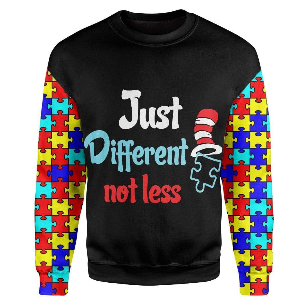 Just Different Not Less Autism Awareness Custom T-Shirts Hoodies Apparel HD-TA3101205 3D Custom Fleece Hoodies Long Sleeve S 