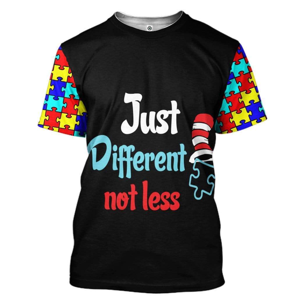 Just Different Not Less Autism Awareness Custom T-Shirts Hoodies Apparel HD-TA3101205 3D Custom Fleece Hoodies T-Shirt S 