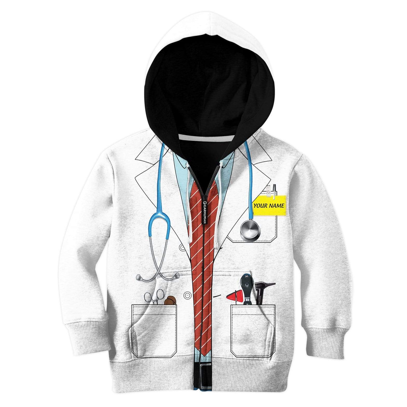 Kid Cosplay Doctor Custom T-Shirts Hoodies Apparel CO-AT0601202 Kid 3D Apparel Kid Zip Hoodie 2XS 