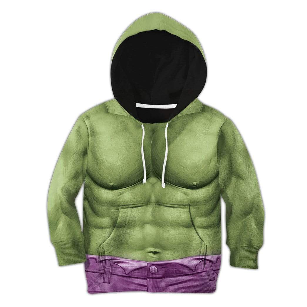Kid Cosplay Incredible Hulk Custom T-Shirts Hoodies Apparel MV-DT0302204 Kid 3D Apparel Kid Hoodie 2XS 