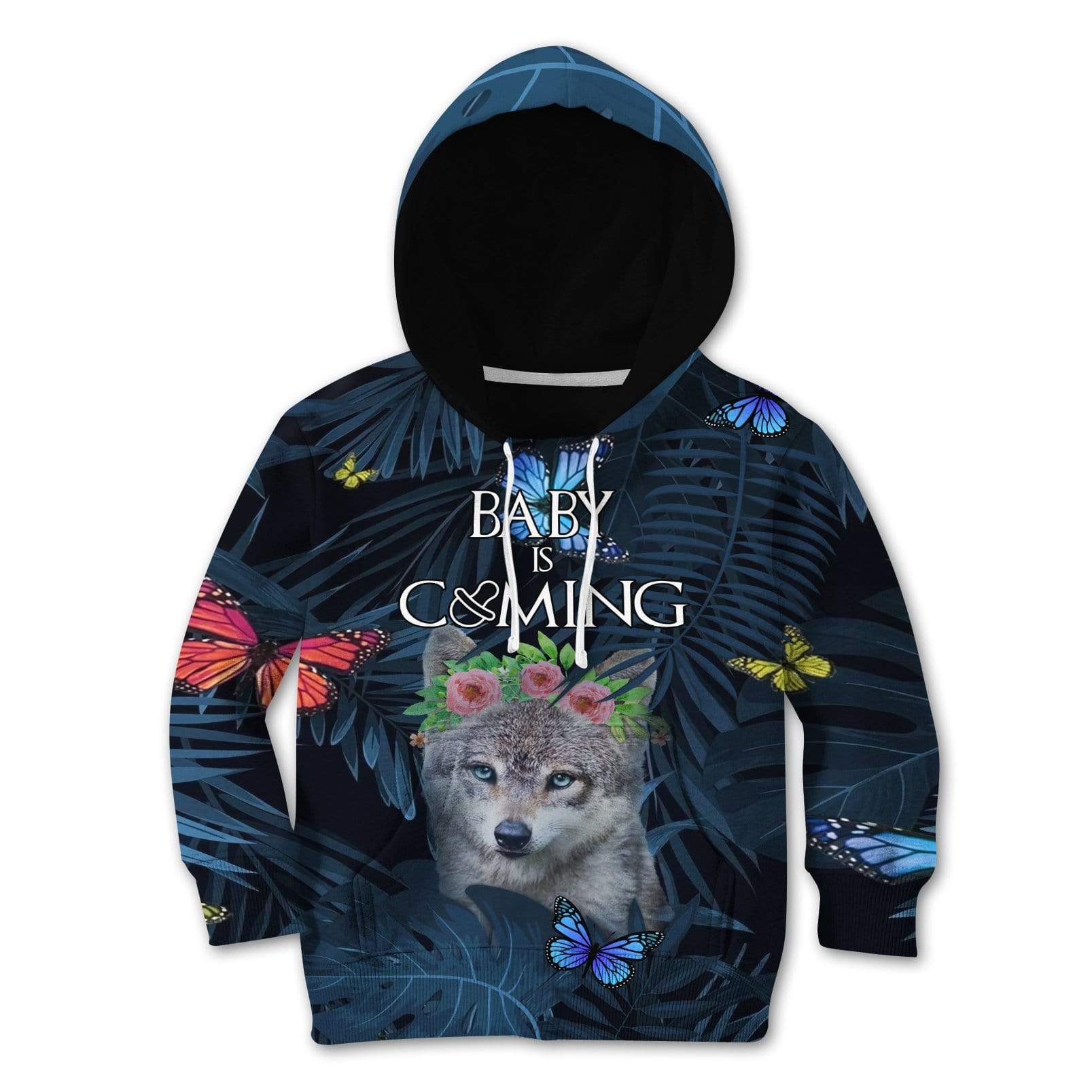 Kid Custom Baby Is Coming Apparel HD-AT3081903K Kid 3D Apparel Kid Hoodie S/6-8 