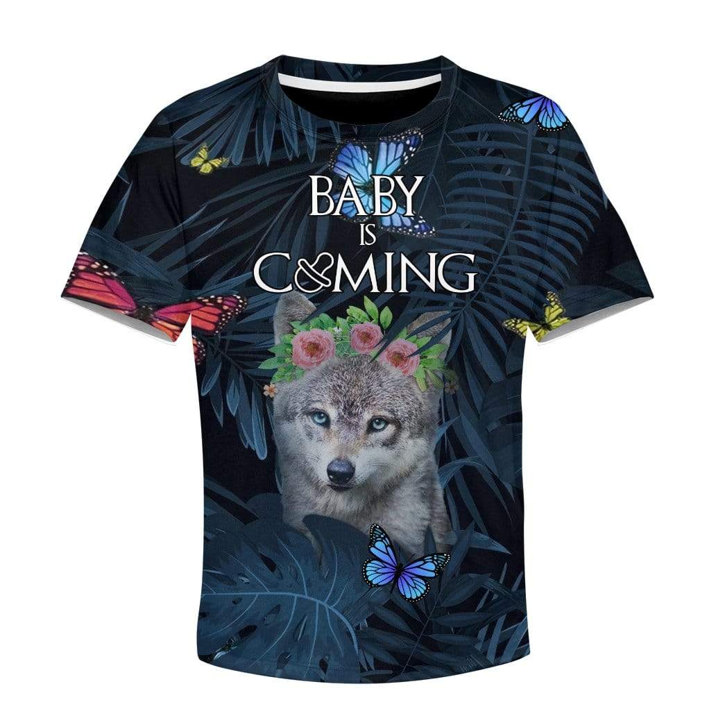 Kid Custom Baby Is Coming Apparel HD-AT3081903K Kid 3D Apparel Kid T-Shirt XS 