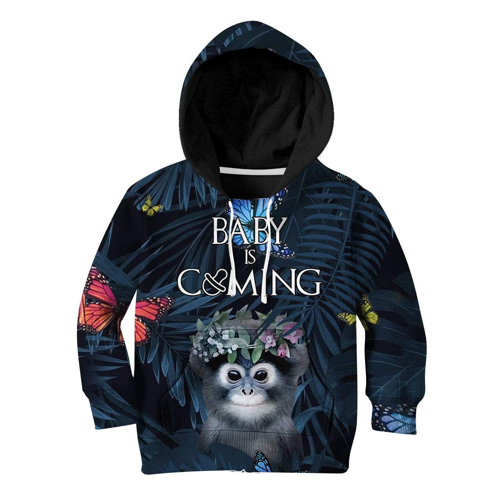 Kid Custom Baby Is Coming Apparel HD-AT3081905K Kid 3D Apparel Kid Hoodie S/6-8 