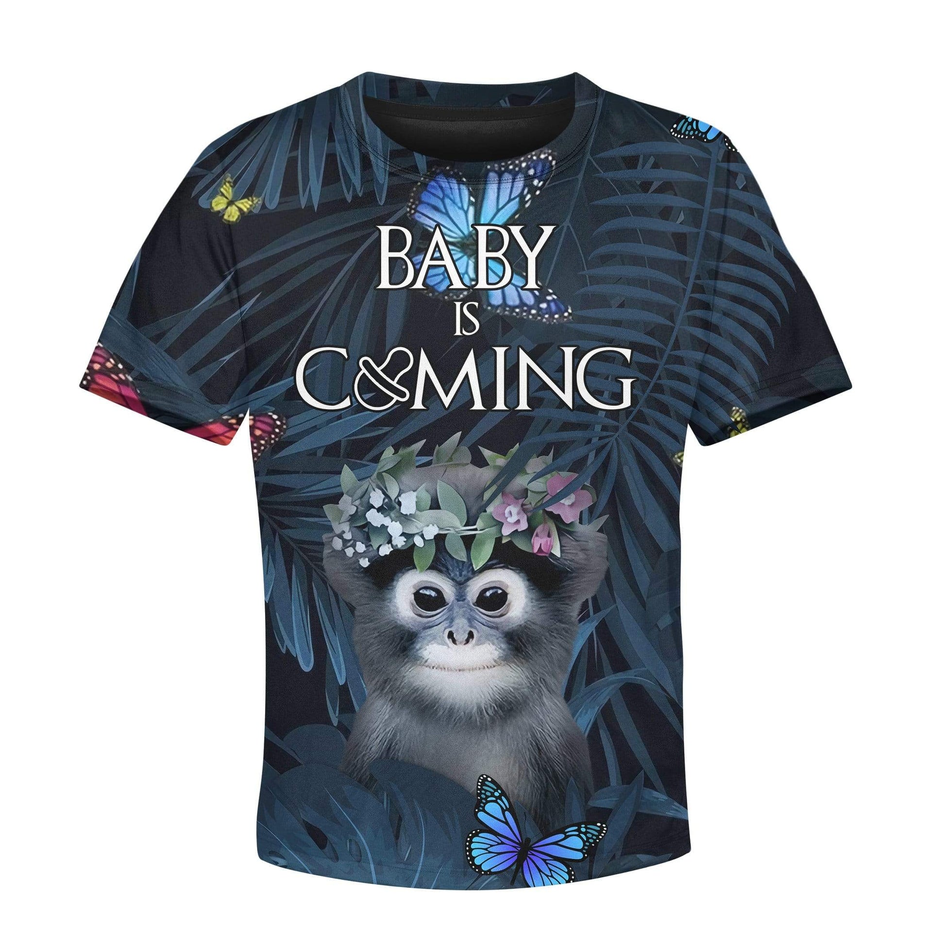 Kid Custom Baby Is Coming Apparel HD-AT3081905K Kid 3D Apparel Kid T-Shirt XS 