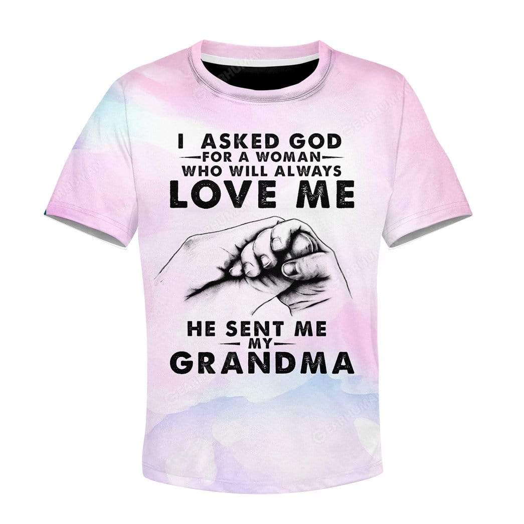 Kid Custom Grandma Apparel HD-GH2081901K kid 3D apparel Kid T-Shirt XS 
