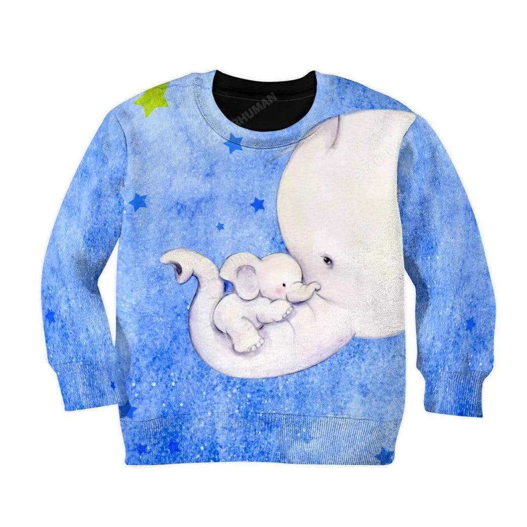 Kid Custom Hoodies T-shirt Cute Boy Elephant Never forget that you are loved HD-GH0281917K kid 3D apparel Kid Sweatshirt S/6-8 