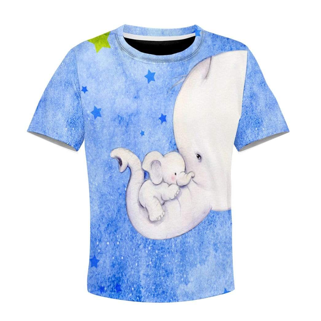Kid Custom Hoodies T-shirt Cute Boy Elephant Never forget that you are loved HD-GH0281917K kid 3D apparel Kid T-Shirt XS 