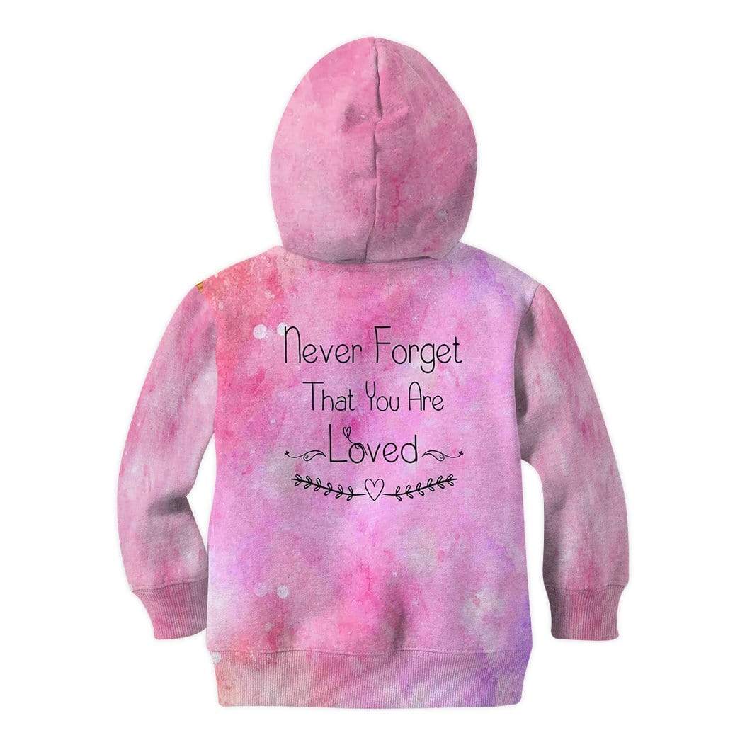 Kid Custom Hoodies T-shirt Cute Girl Elephant Never forget that you are loved HD-GH0281916K kid 3D apparel 