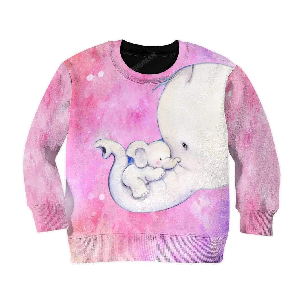 Kid Custom Hoodies T-shirt Cute Girl Elephant Never forget that you are loved HD-GH0281916K kid 3D apparel Kid Sweatshirt S/6-8 