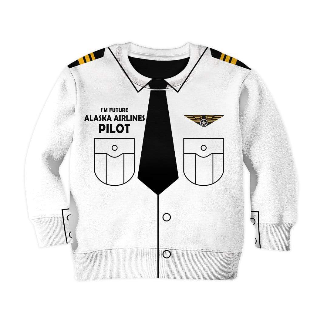 Kid Custom Hoodies T-shirt I'm future Alaska Airlines pilot Apparel HD-GH20704K kid 3D apparel Kid Sweatshirt 2T 