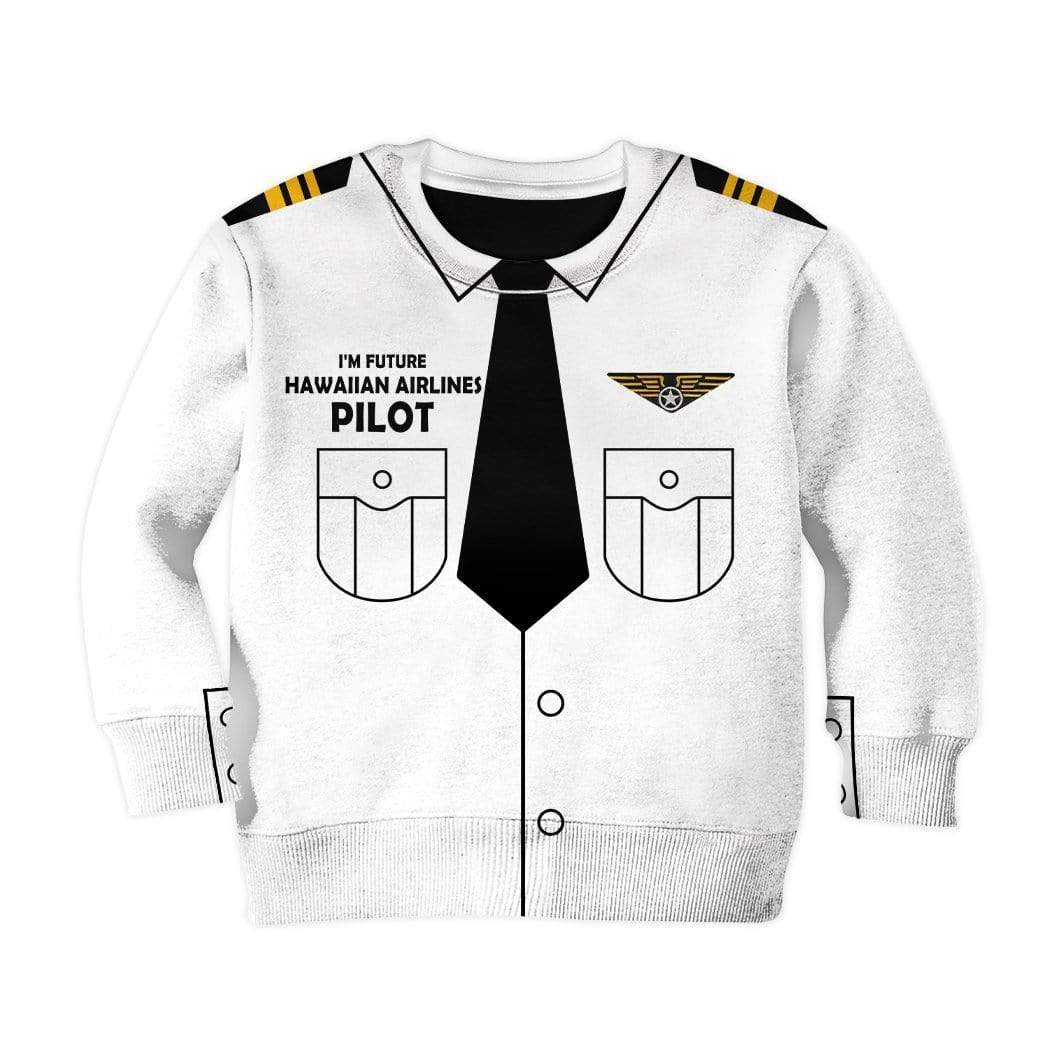 Kid Custom Hoodies T-shirt I'm future Hawaiian Airlines pilot Apparel HD-GH20709K kid 3D apparel Kid Sweatshirt 2T 