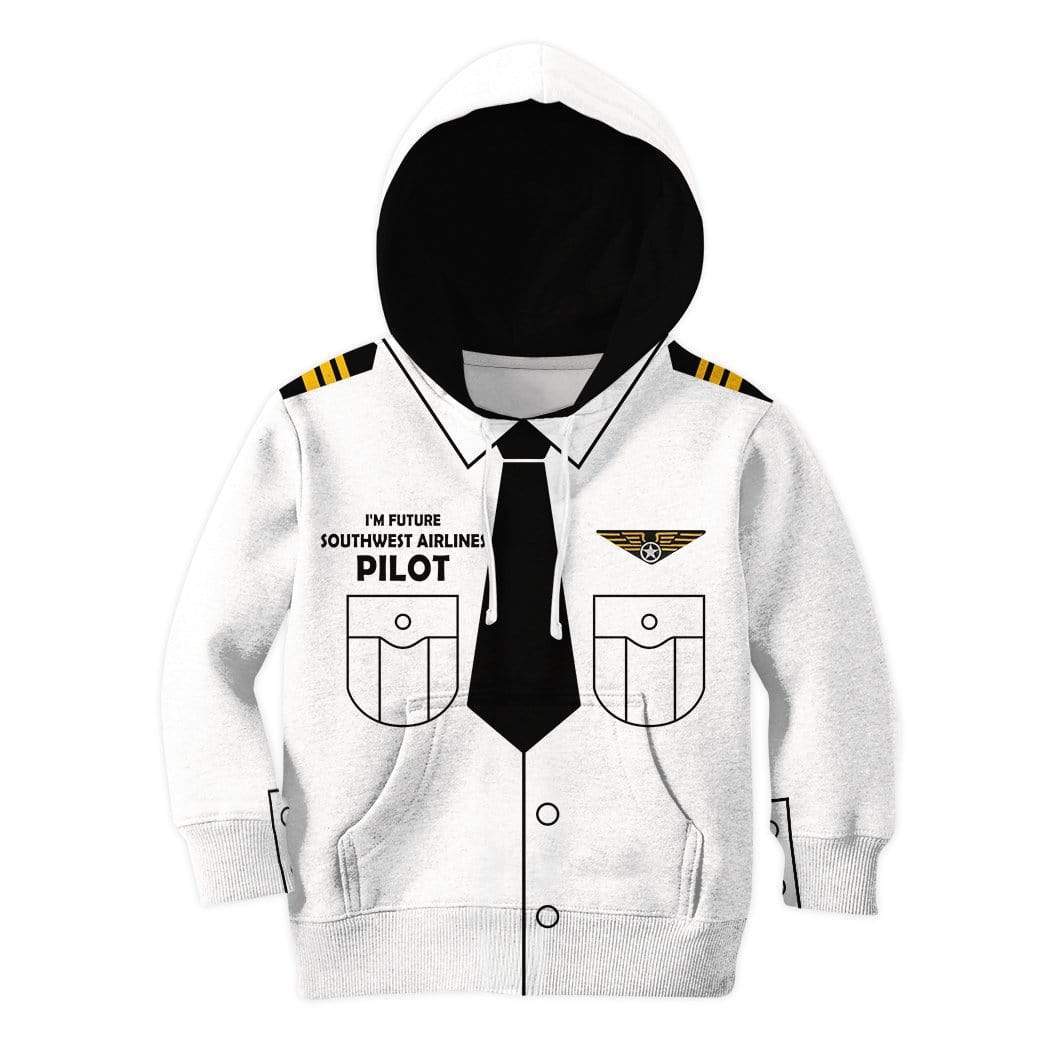 Kid Custom Hoodies T-shirt I'm future Southwest Airlines pilot Apparel HD-GH20711K kid 3D apparel Kid Hoodie 2XS 