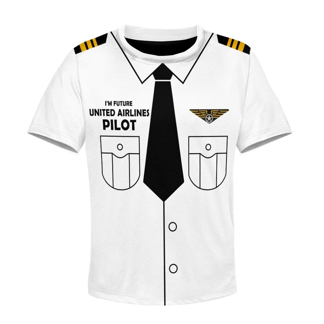 Kid Custom Hoodies T-shirt I'm future United Airlines pilot Apparel HD-GH20713K kid 3D apparel Kid T-Shirt 2T 