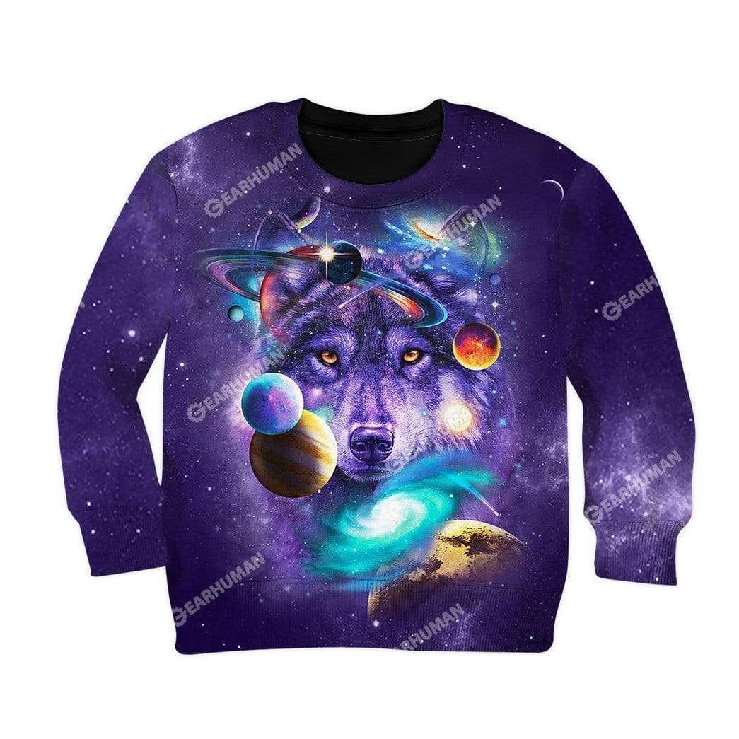 Kid Custom Wolf Apparel GH110401K Kid 3D Apparel Kid Sweatshirt 2XS/3-4 