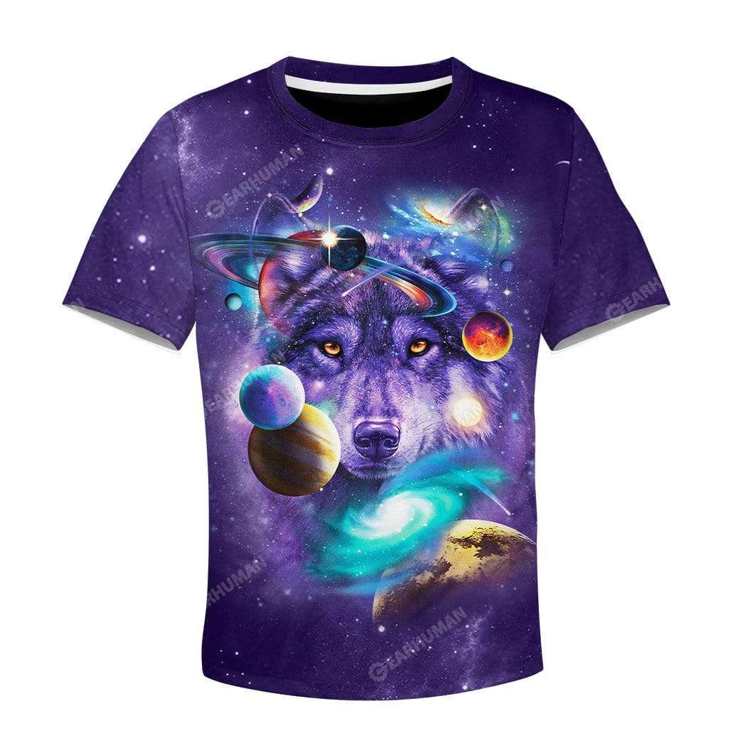 Kid Custom Wolf Apparel GH110401K Kid 3D Apparel Kid T-Shirt 3XS/2-3 