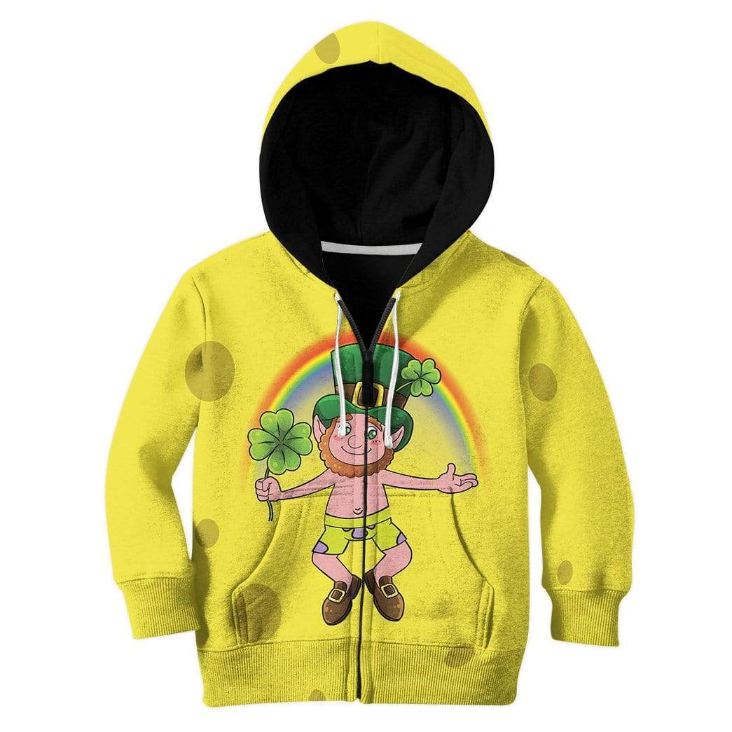 Kid Happy St Patrick Custom T-Shirts Hoodie Apparel HD-TA0102205 Kid 3D Apparel Kid Zip Hoodie 2XS 