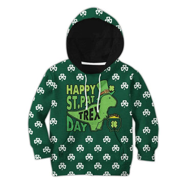 Kid Happy St Pattrex Day T-Shirts Hoodie Apparel HD-AT3101207 Kid 3D Apparel Kid Hoodie 2XS 