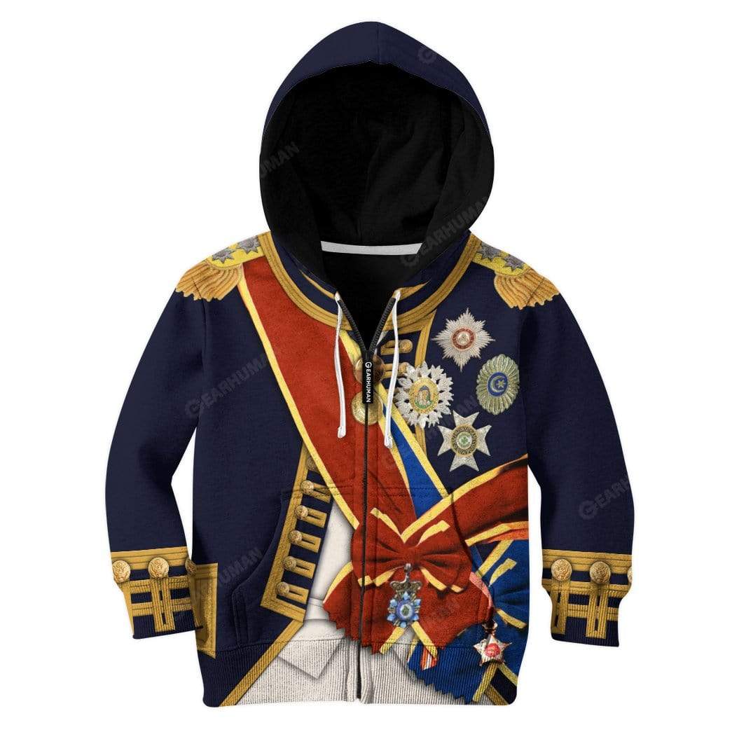 Kid Horatio Nelson Custom T-Shirts Hoodies Apparel M05121 Kid 3D Apparel Kid Zip Hoodie 2XS 