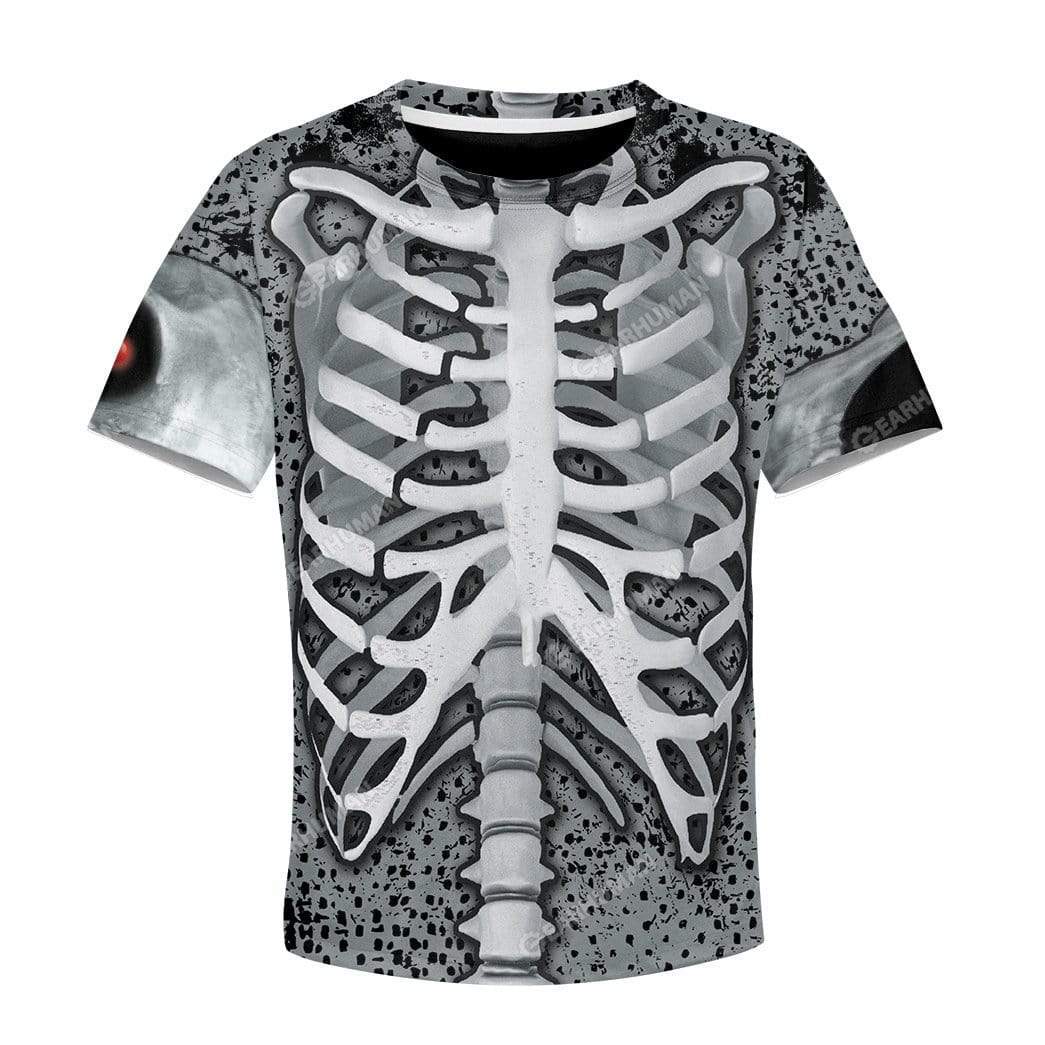 Kid Skeleton Hoodie TShirt Apparel SK-QM0312191 Kid 3D Apparel Kid T-Shirt 3XS 