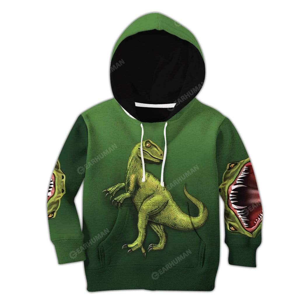 Kid Trex Dinosaur T-Shirts Hoodies Apparel HD-QM29111919 Kid 3D Apparel Kid Hoodie 2XS/3-4 