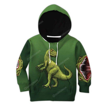 Kid Trex Dinosaur T-Shirts Hoodies Apparel HD-QM29111919 Kid 3D Apparel Kid Hoodie 2XS/3-4 