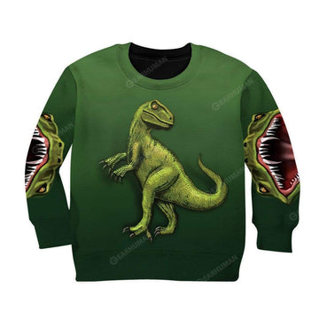 Gearhumans Kid Trex Dinosaur T-Shirts Hoodies Apparel