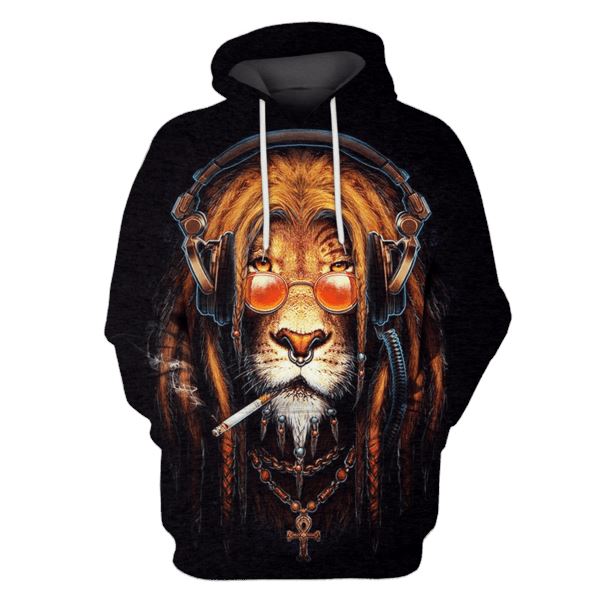 King Tiger glasses Hoodies - Tshir Apparel PET110165 3D Custom Fleece Hoodies Hoodie S 