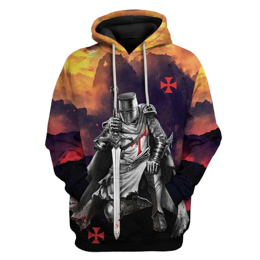 Knights Templar Custom T-Shirts Hoodies Apparel HD-DT2001201 3D Custom Fleece Hoodies Hoodie S 