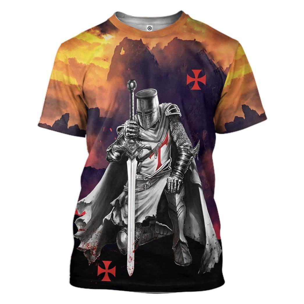 Knght Armor Templar 3D Prnted Streetwear, Hoode And Long Sleeve - View #10