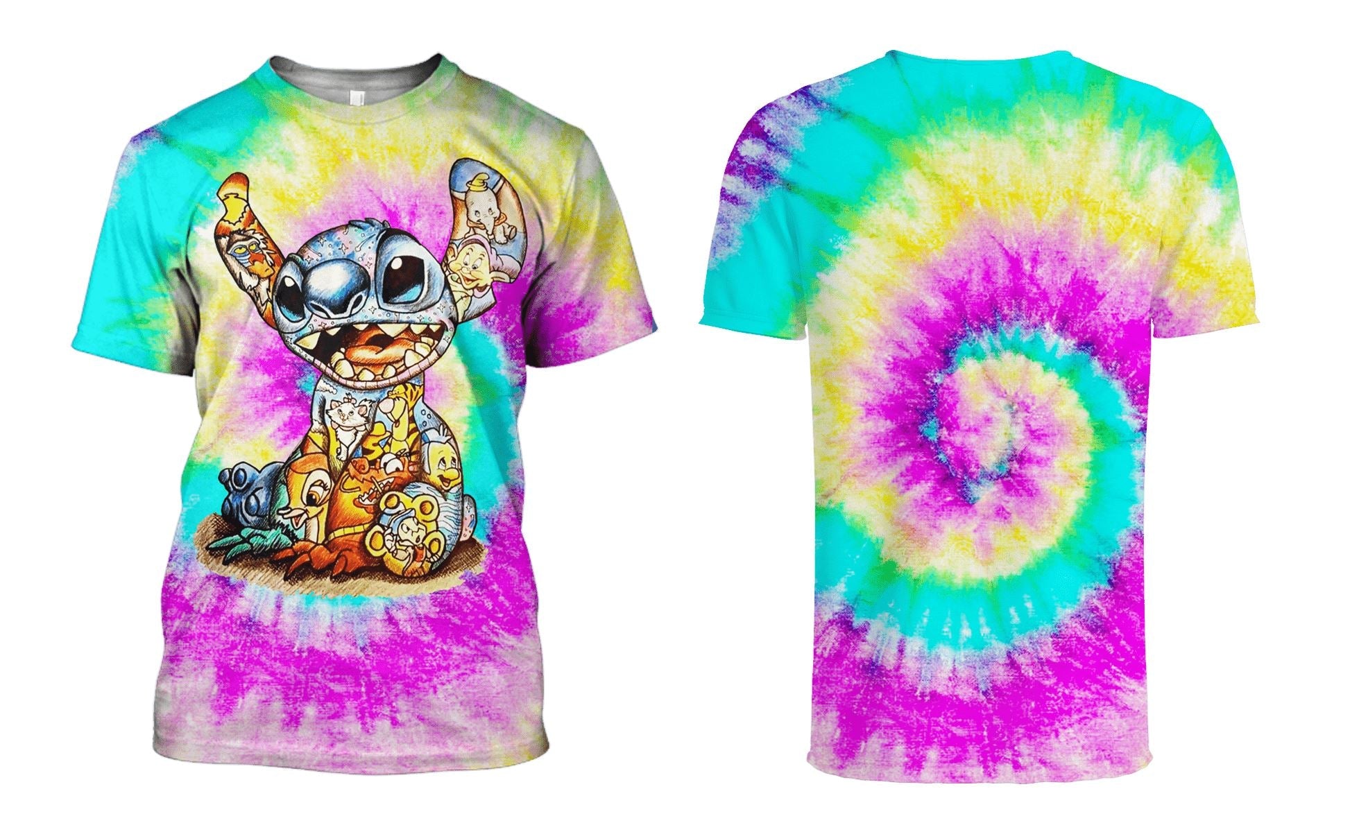 Tie dye stitch hoodie hot sale