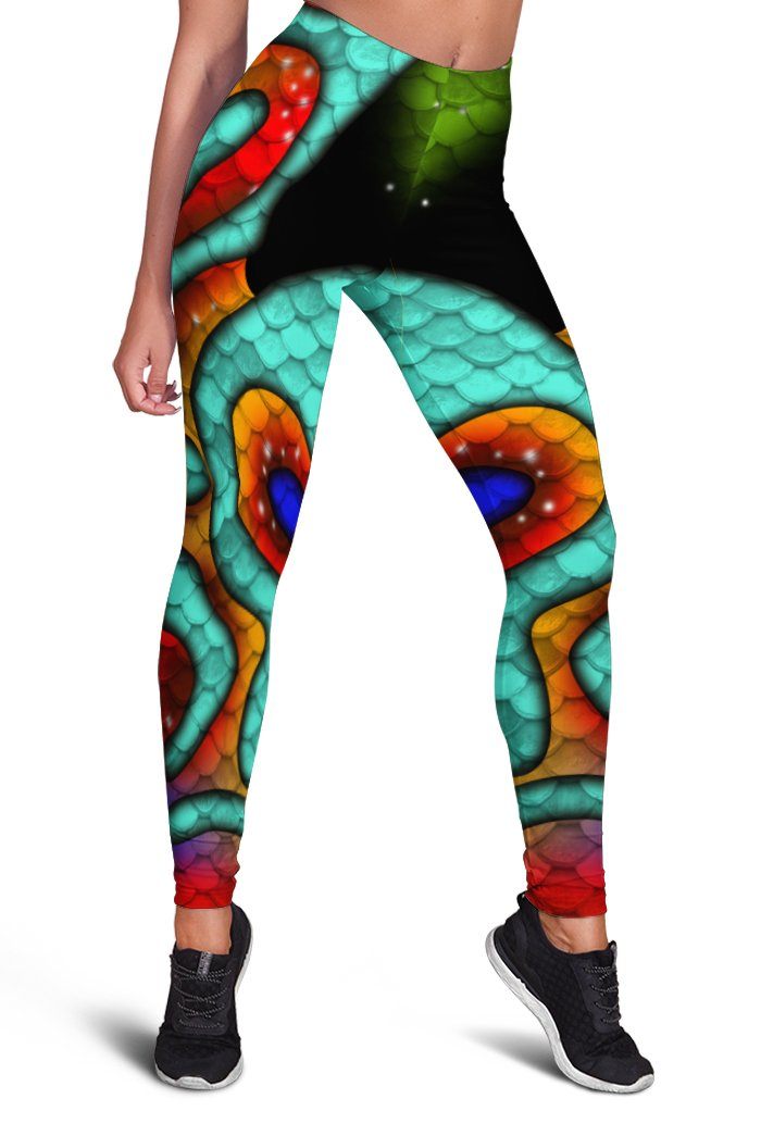 Octopus Mermaid Pattern With Fins Jelly Fish 3D Printed Skinny Workout  Leggings | eBay