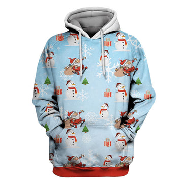 Merry Christmas Custom T-shirt - Hoodies Apparel HD-UGL110159 3D Custom Fleece Hoodies Hoodie S 