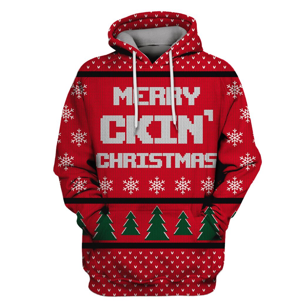 Merry Ckin' Christmas Custom T-shirt - Hoodies Apparel HD-UGL110106 3D Custom Fleece Hoodies Hoodie S 