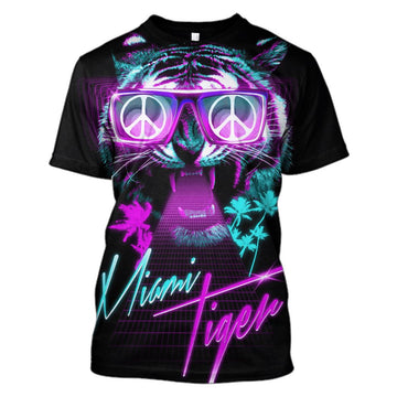 Miami Tiger Hoodies - T-Shirts Apparel PET110181 3D Custom Fleece Hoodies T-Shirt S 
