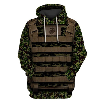 Military uniform Custom T-shirt - Hoodies Apparel HD-GH1106208 3D Custom Fleece Hoodies Hoodie S 